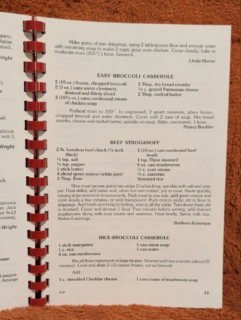 Flanders Family Favorites Recipe/Notebook - Cream Cover with Red Spiral